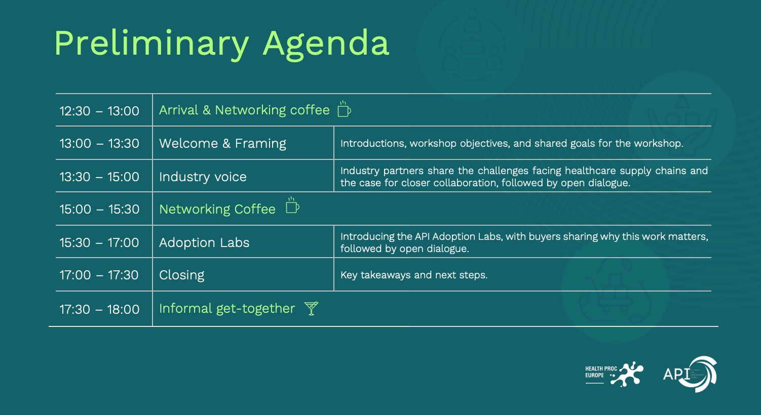 API Preliminary agenda 1