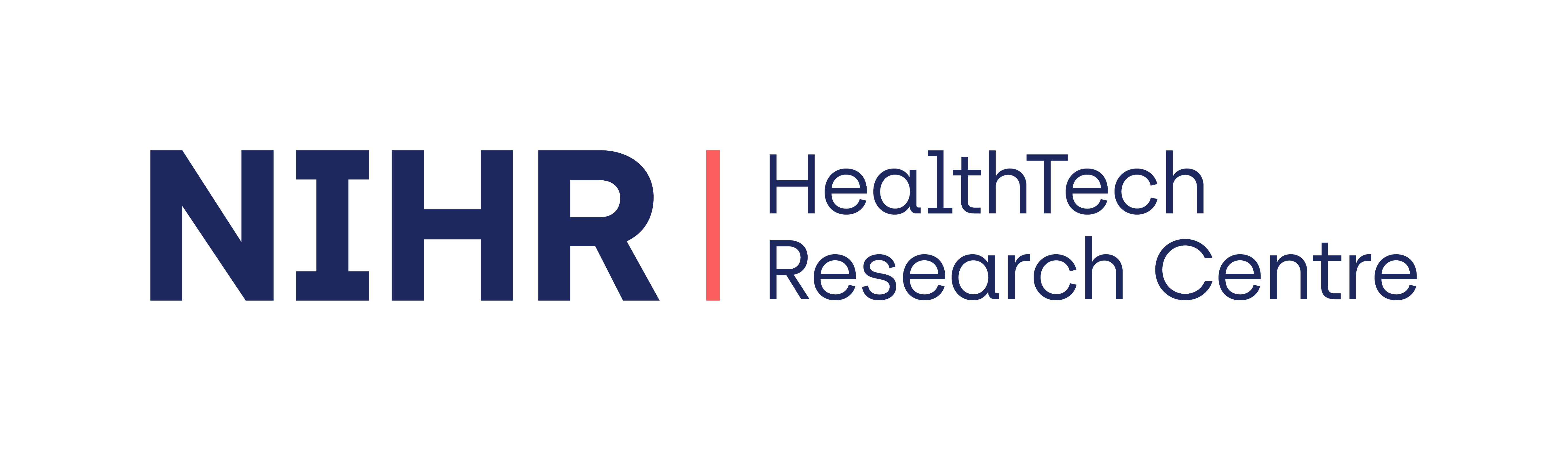 NIHR HEALTHTECH RESEARCH CENTRE Logo Horizontal RGB NAVY CORAL